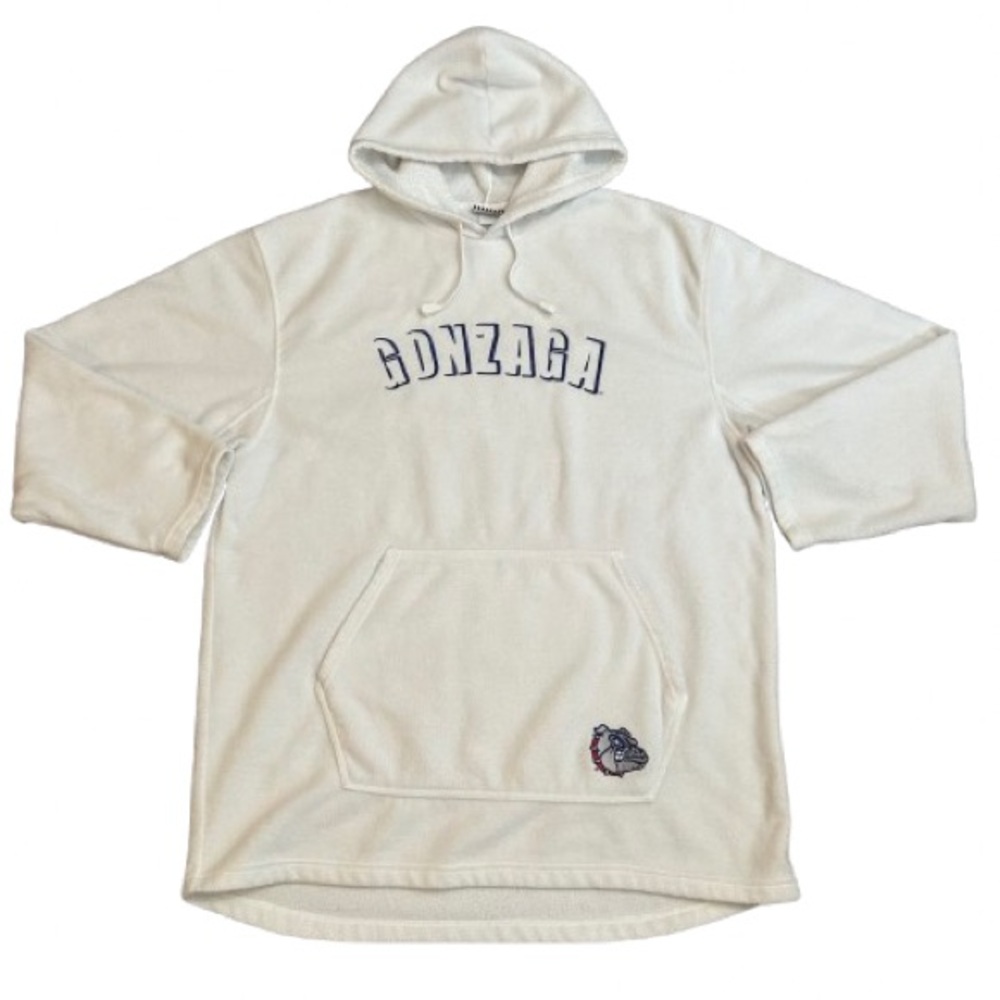 Gonzaga Bulldogs Fleece Hoodie White Mens Size 3XL NCAA GU 90s Y2K Vintage
